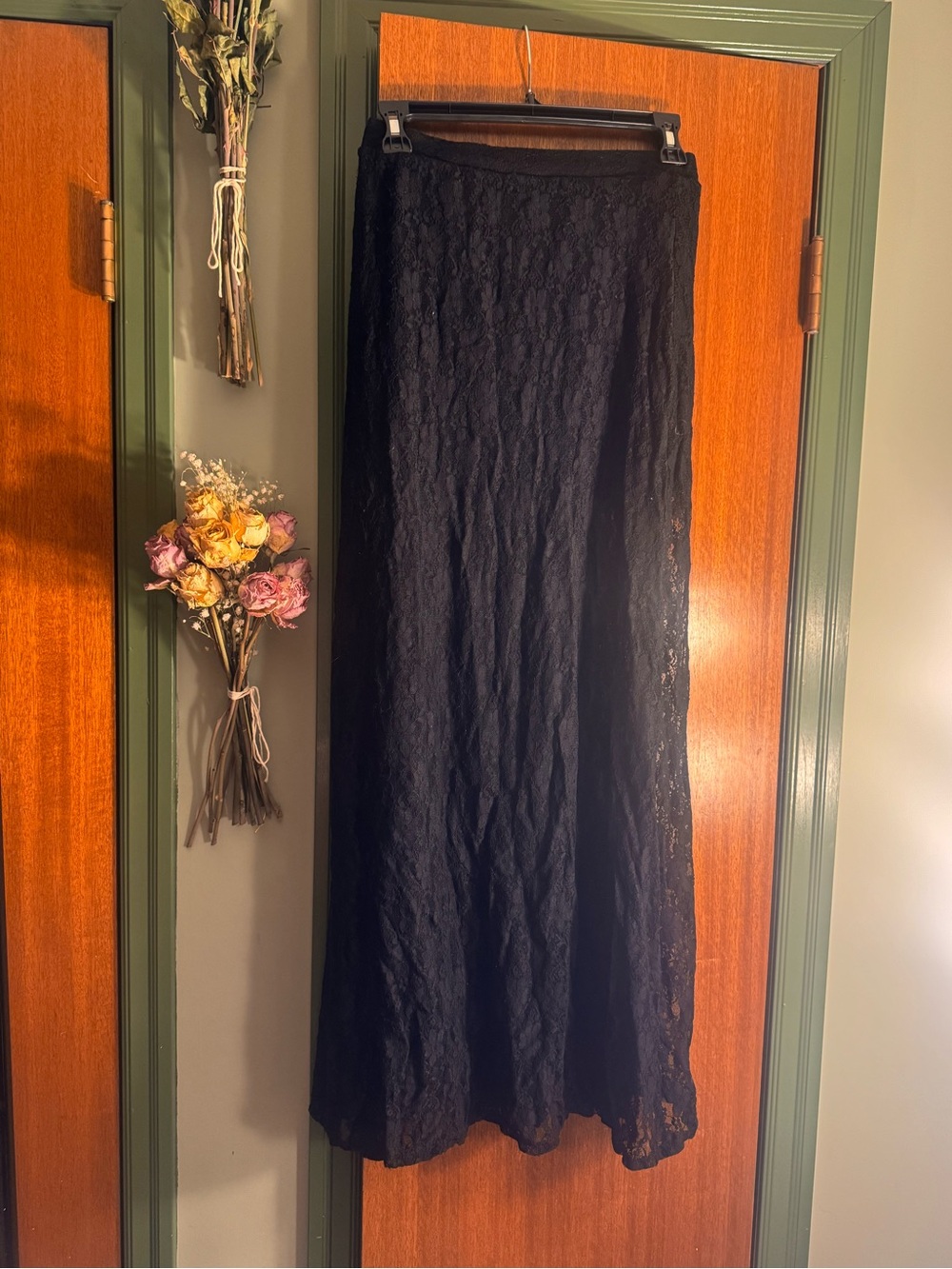 Black Lace Maxi Skirt